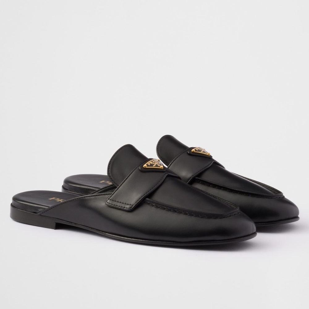 New Prada Leather Mules $1,120 37 - Picture 2 of 13